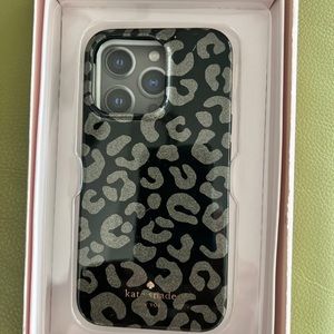 Kate Spade IPhone 13 Pro Case, Brand New, 100% Authentic, Leopard, Black & Gold